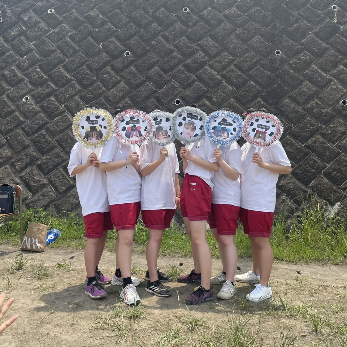 体育祭うちわデザインその1 :「牛柄」